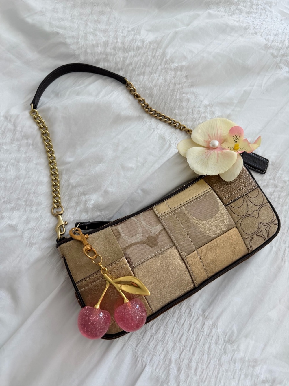 Vintage Coach Holiday Demi Patchwork Shoulder Bag